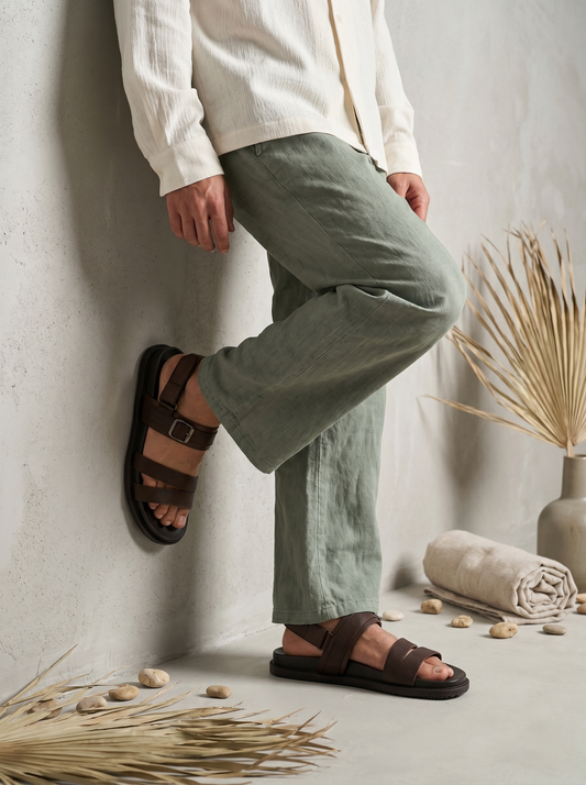 Coffee T-6-P Sandals