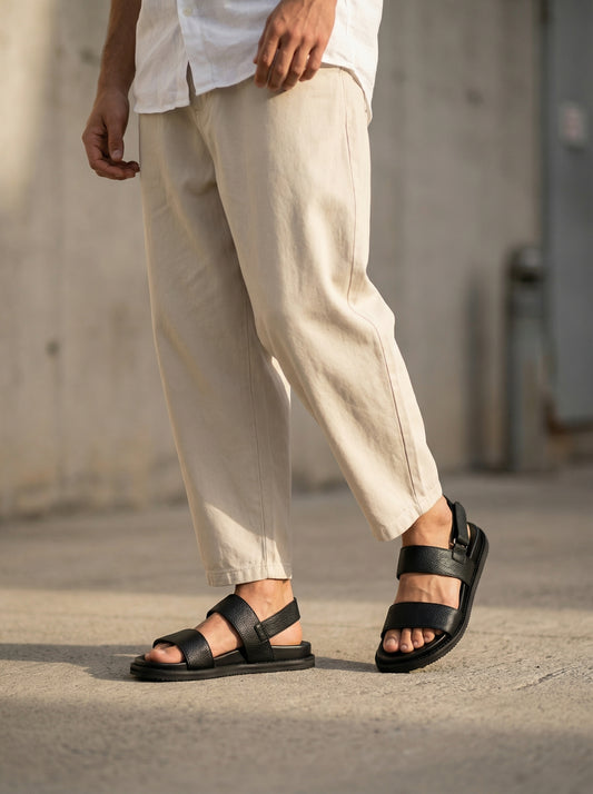 Black 7112 Sandals