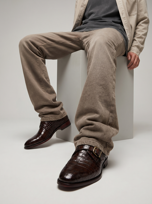 Moccasin - 092 Crocodile Maroon
