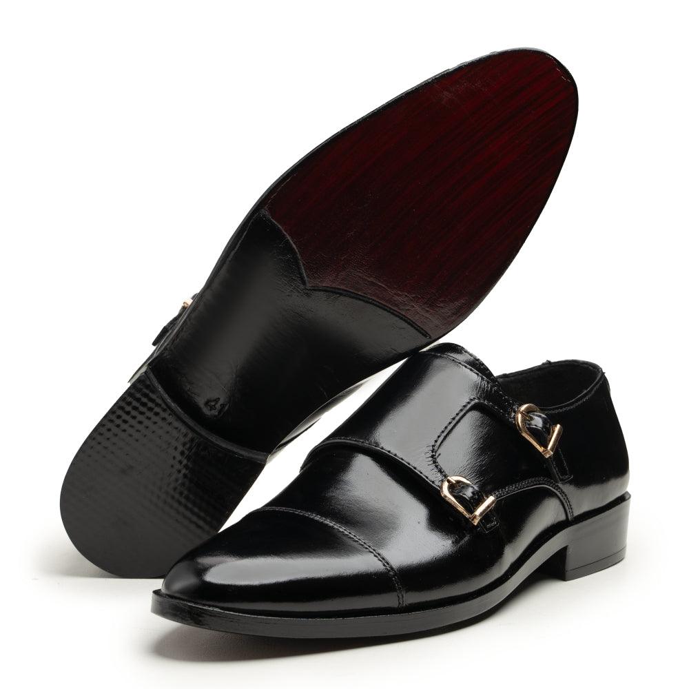Double Monk Straps - N58 Black - Cobblers-pk