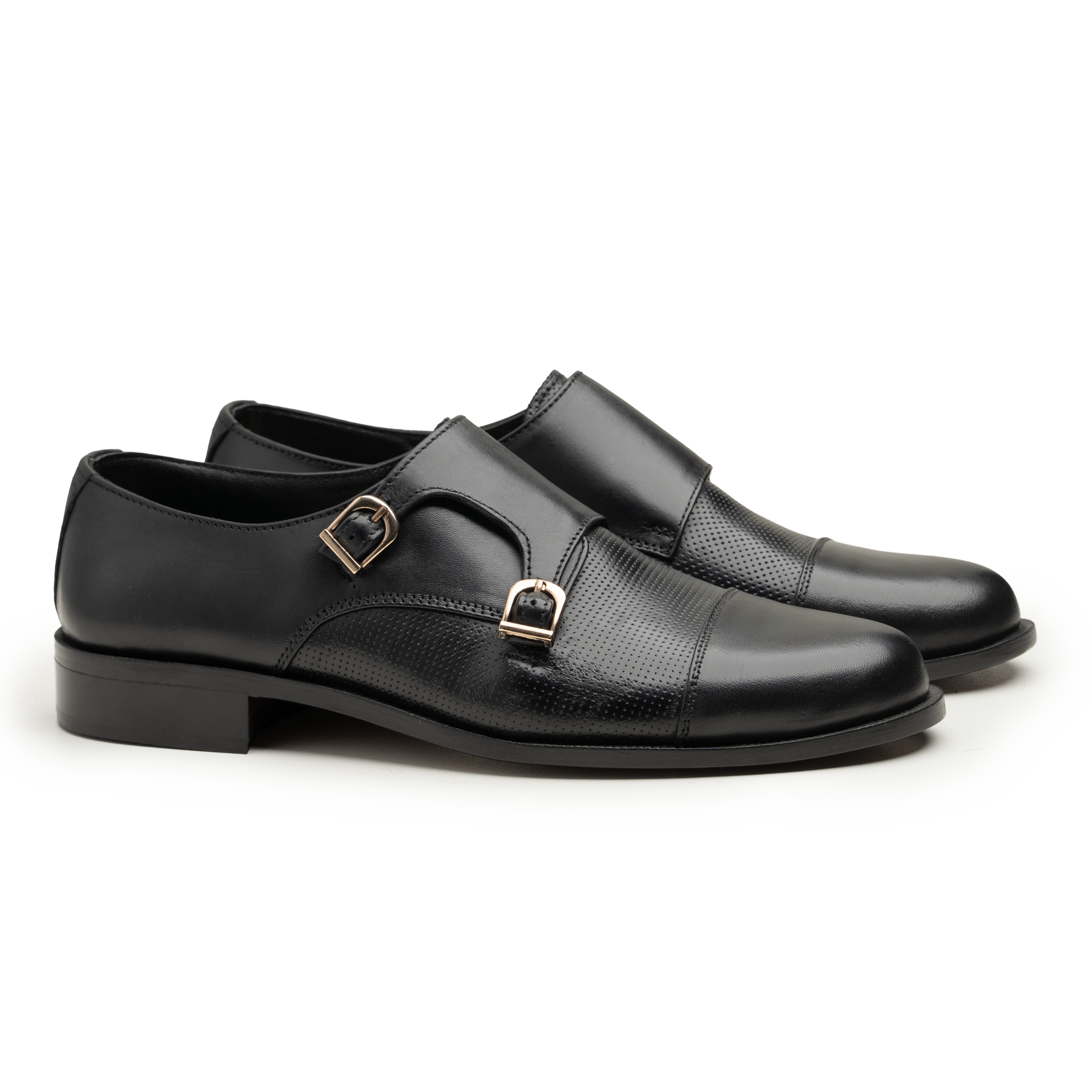 Double Monk Straps - 063-JALI-41-BLK - Cobblers-pk
