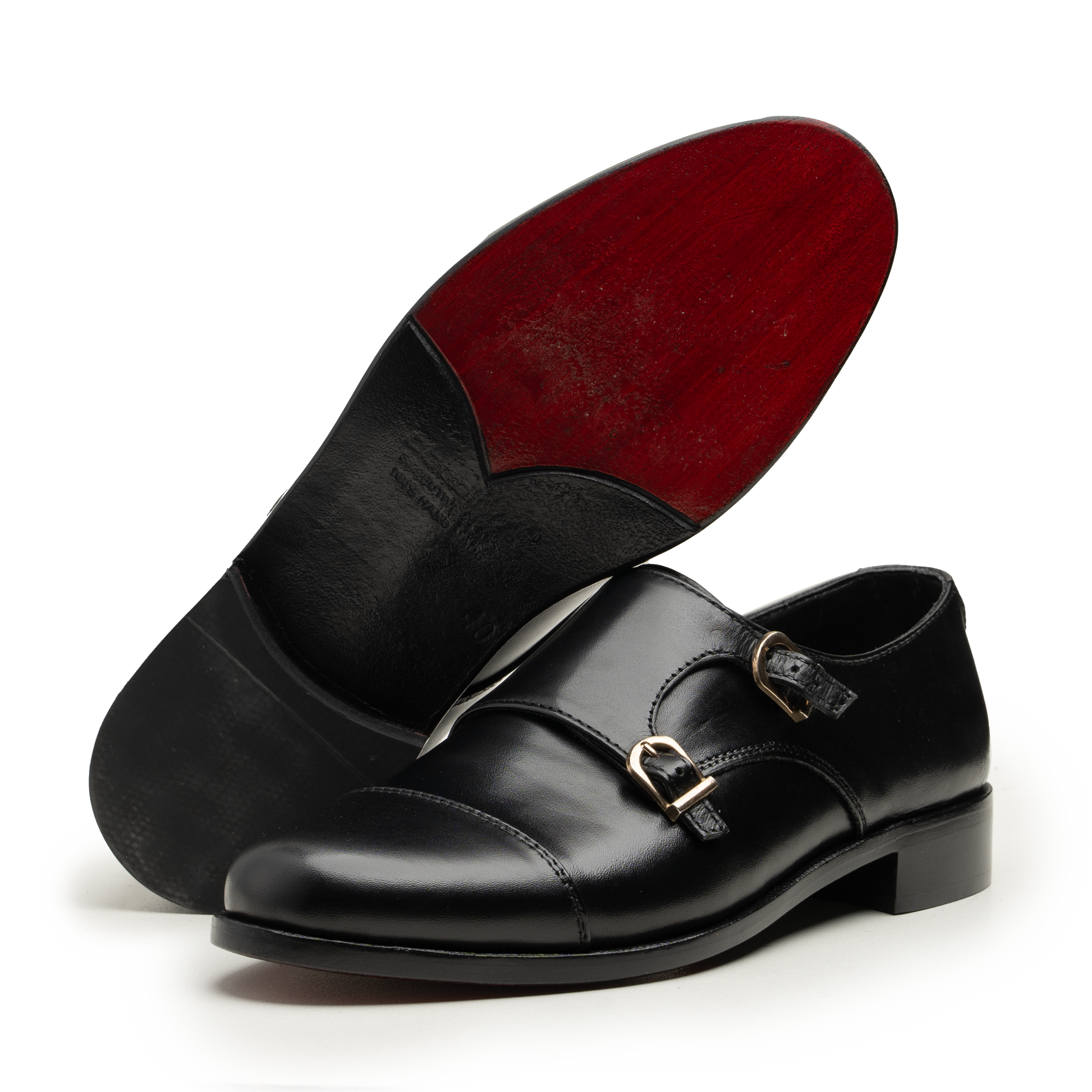 Double Monk Straps - 063P-40-BLK - Cobblers-pk