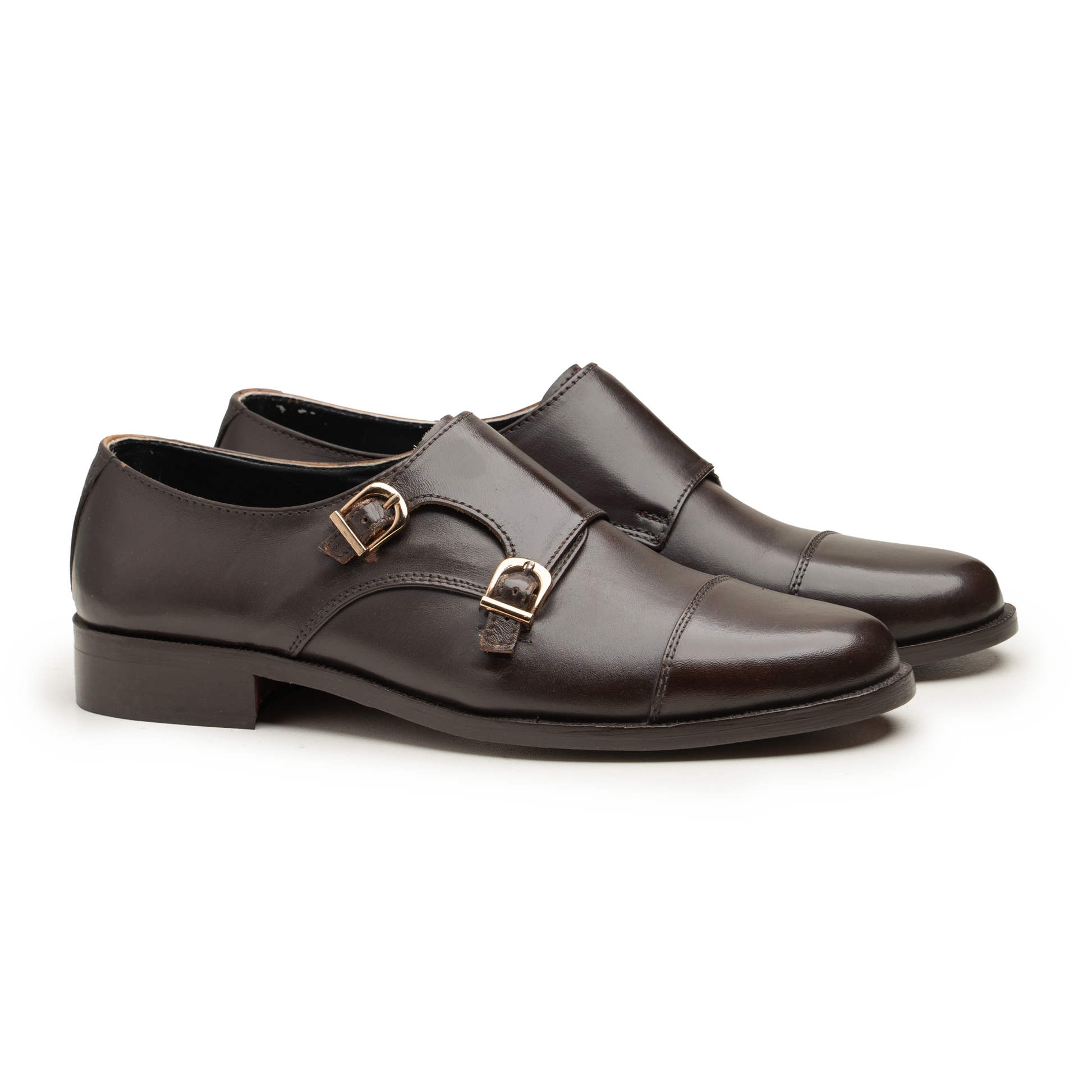 Double Monk Straps - 063P-40-BRN - Cobblers-pk
